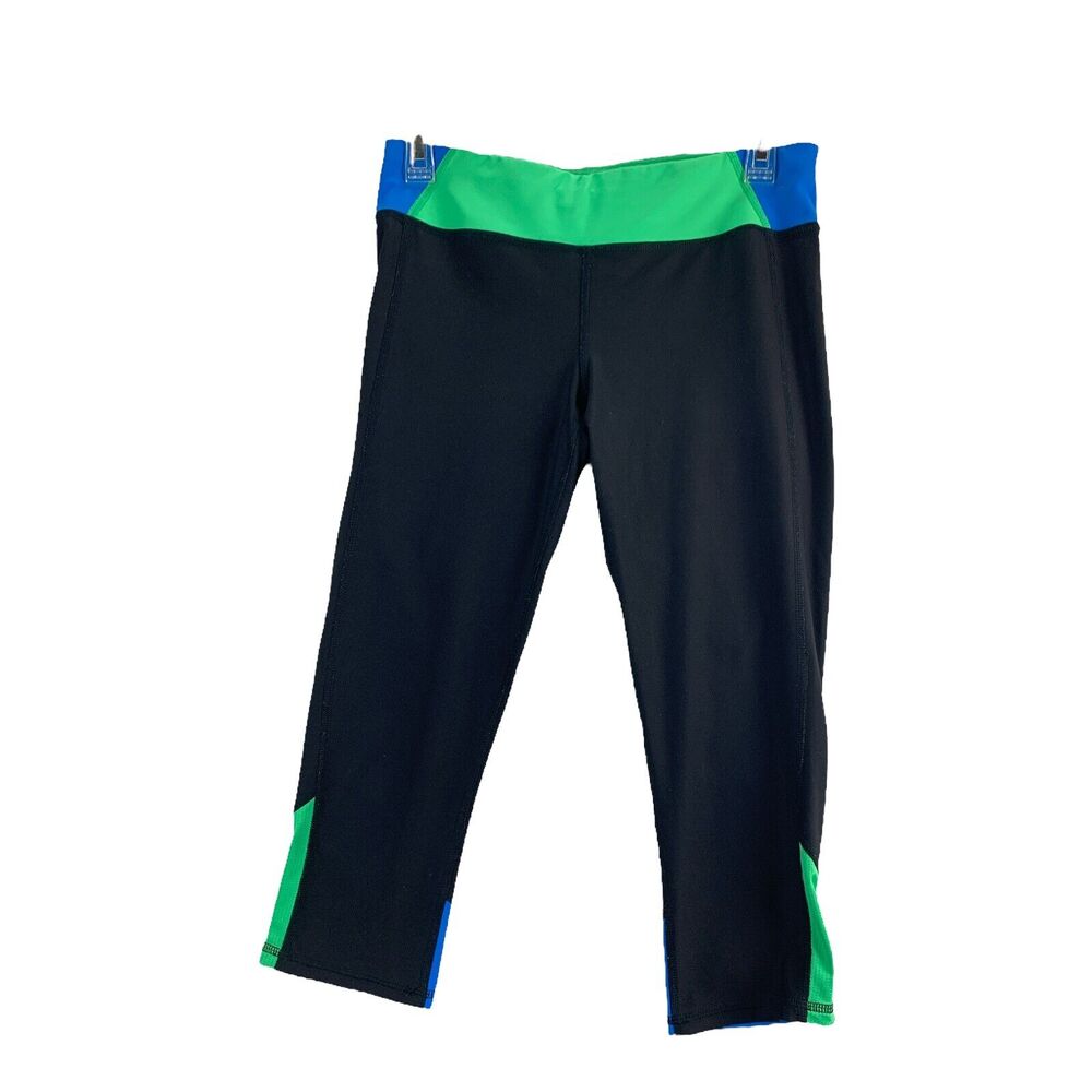 Xersion Womens Yoga Cropped Pants Leggings Small Drawstring Stretch Athletic